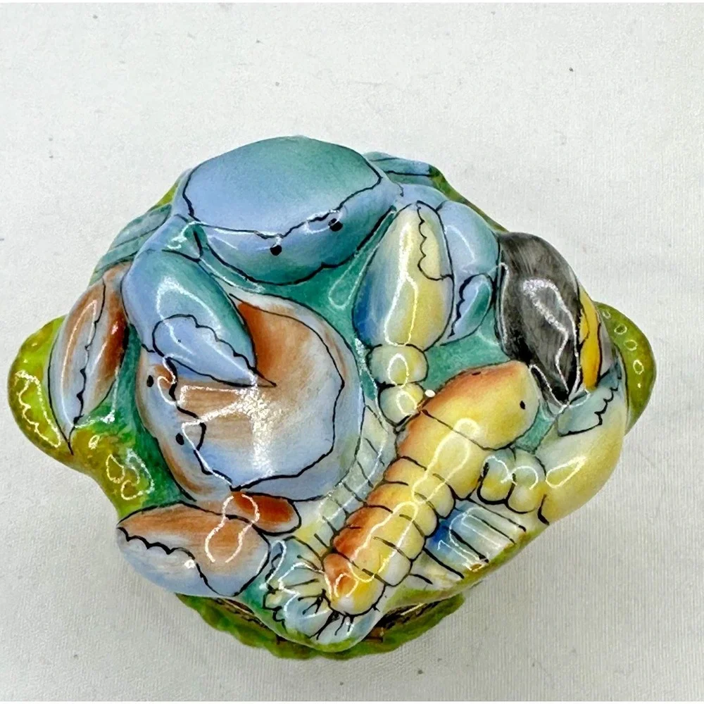 Chamart Under the Sea Limoges trinket box Seafood Feast Cornucopia France
